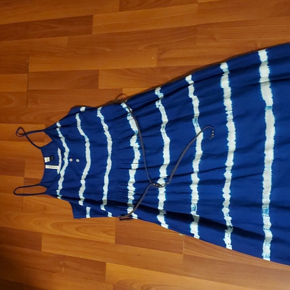 Mango Tie-Dye Print  Tie Back Summer Dress sleeveless size small - Picture 2 of 8